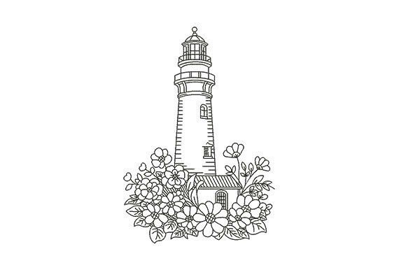 Lighthouse with Floral: A Coastal Embroidery Review
