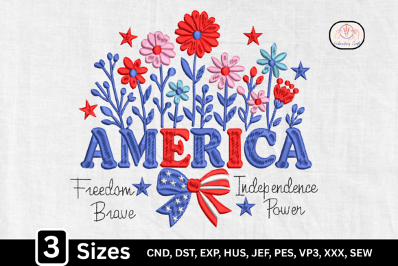 Patriotic Freedom Wildflower America