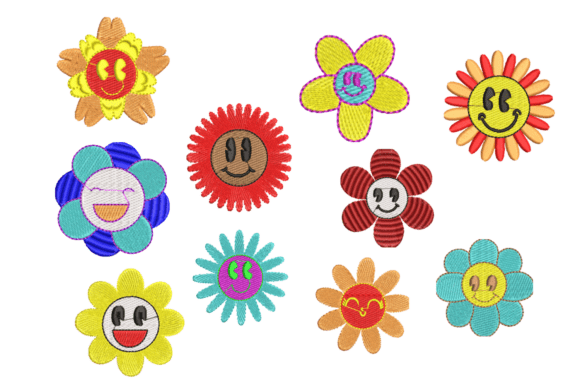 Smiling Flower Embroidery Bundle