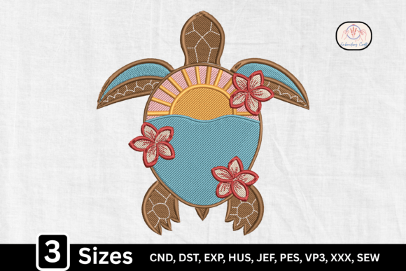 Tropical Summer Sea Turtle